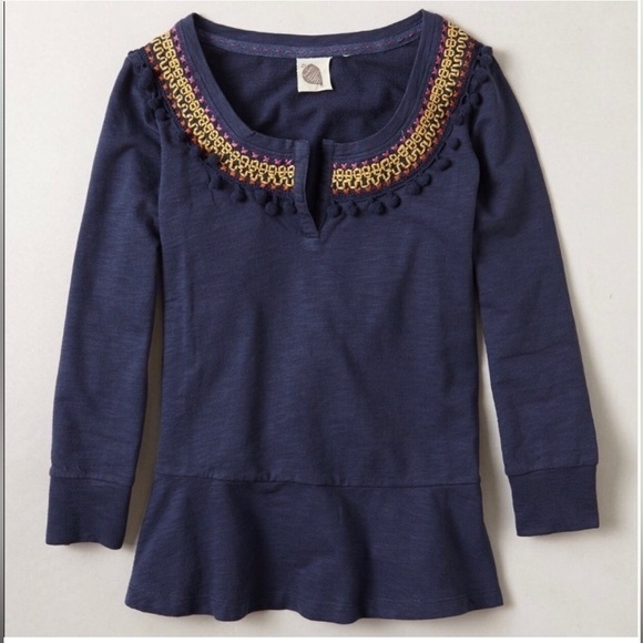 Anthropologie Tops - Anthropologie Lilka Toorie Pompom Top Size S